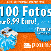 PIXUM (DE) : 100 fotos nur 8,99 Euros
